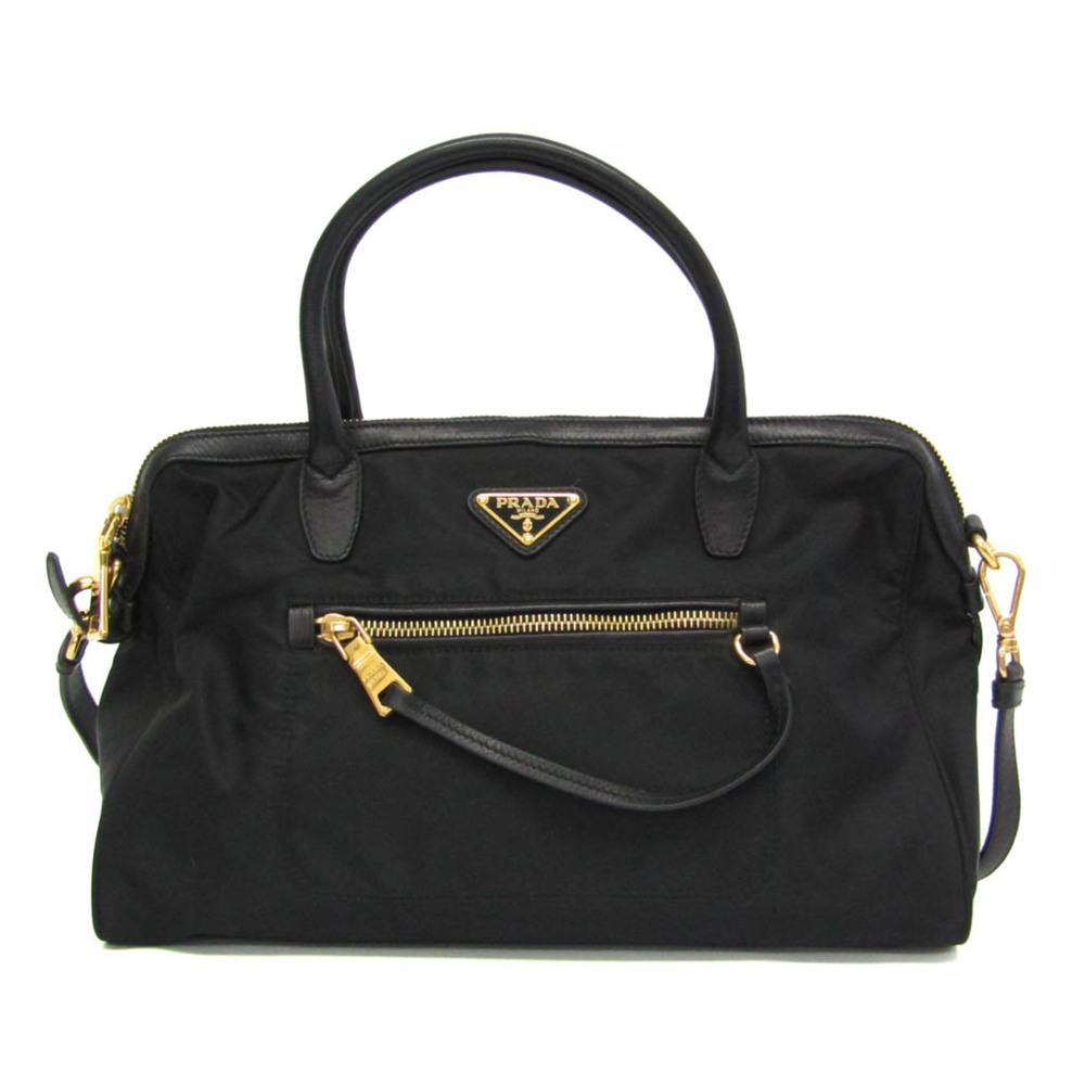 PRADA Black Leather Shoulder Bag - Picture 1 of 16